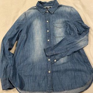 Light blue Jean long sleeve shirt
